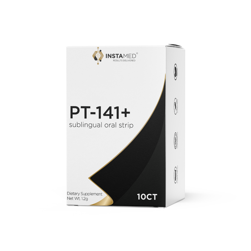 InstaMed PT-141+ sublingual oral-strip supplement, 10 count